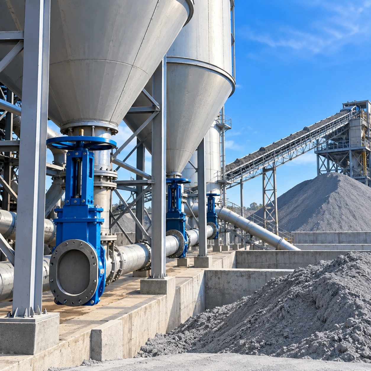 Knife gate valve for fly ash handling system