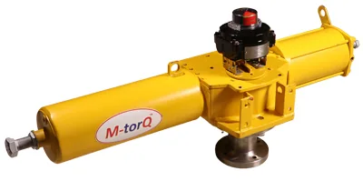 Diagram showing how a scotch yoke actuator works