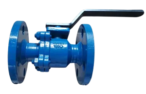 Diagram showing how a cast iron ball valve works with a quarter-turn operation