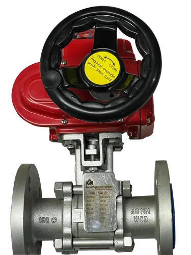 Diagram showing how an electric ball valve works