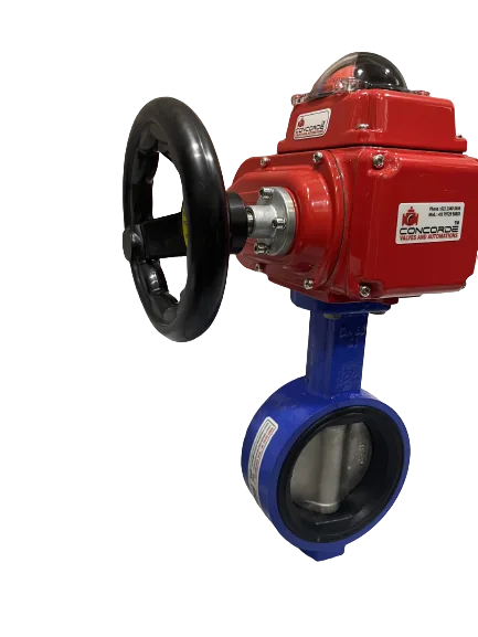 Diagram showing how an electrically operated butterfly valve works
