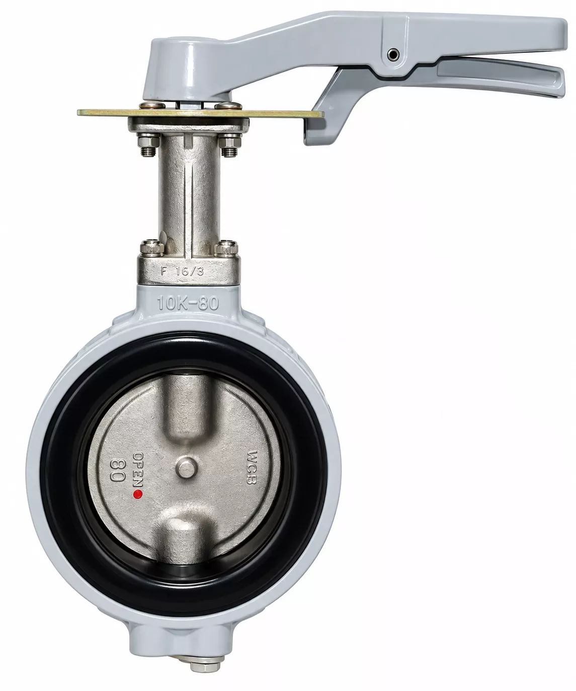 KITZ XJ Series aluminium butterfly valve with actuator mounted