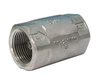 Diagram showing how a non slam disc check valve works with spring-loaded disc mechanism