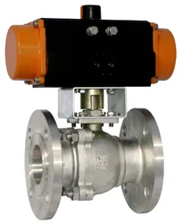 Pneumatic ball valve manufactured by Concorde Valves & Automations India